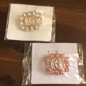 Designer Initial Fashion Brooch